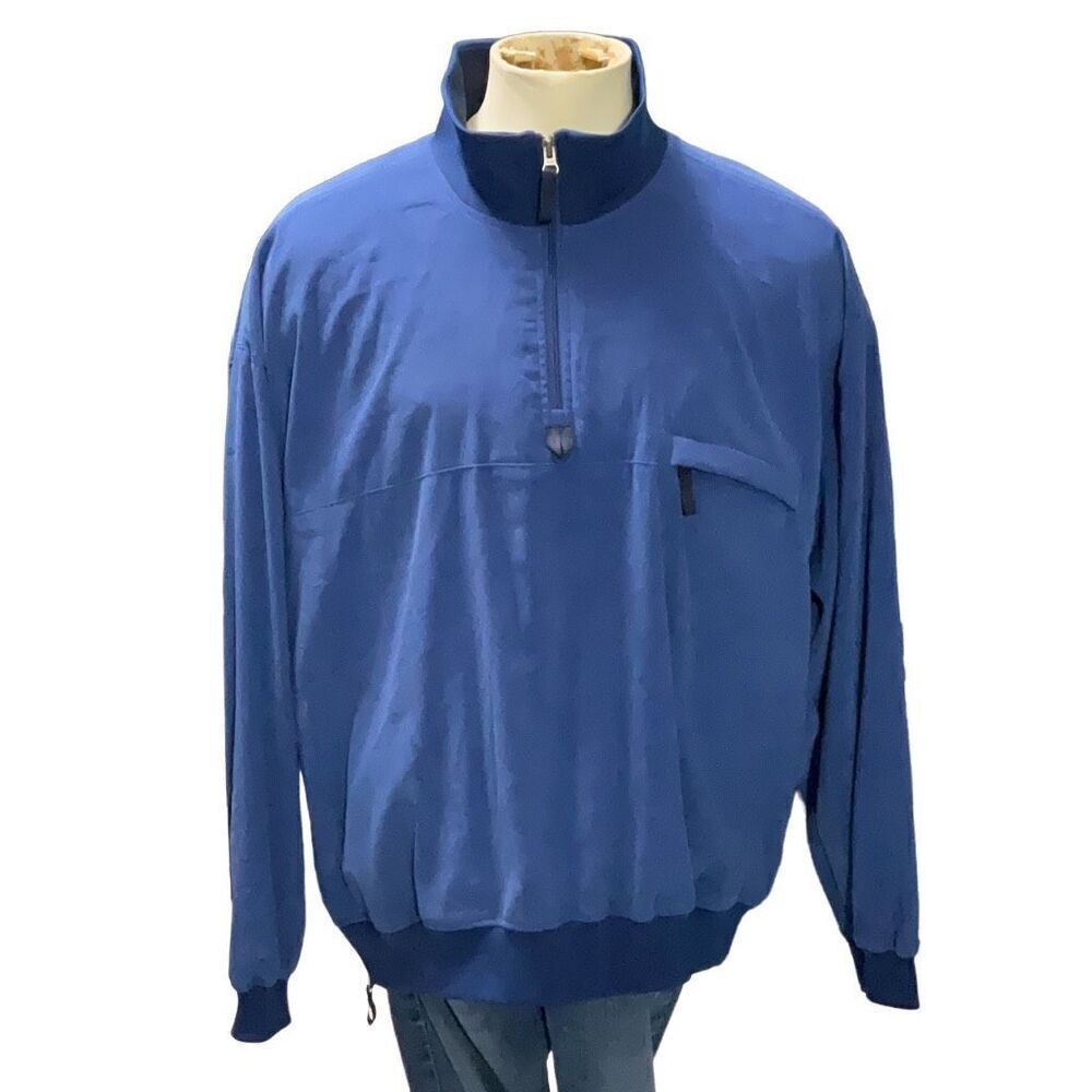Arnold Palmer Quarter Zip Pullover Jacket Blue Long Sleeve Outdoor Golf Sz 2XL